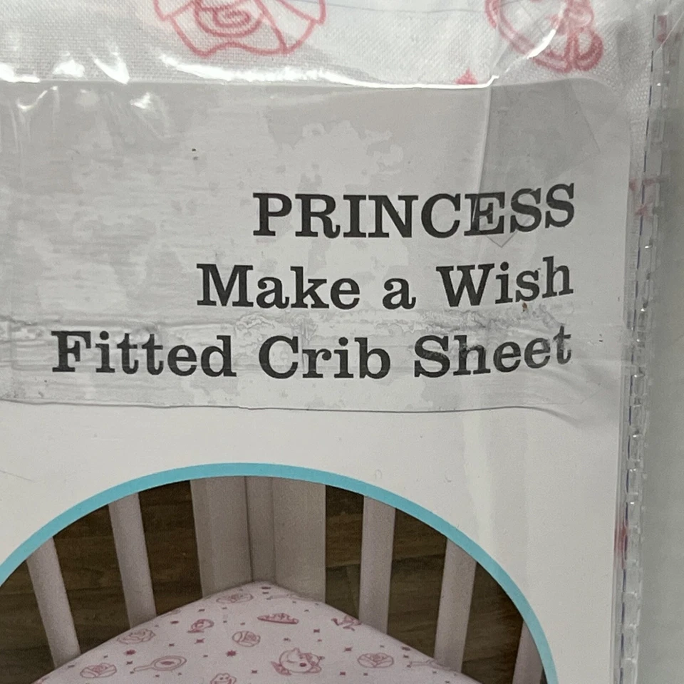 Sábana bajera ajustada Disney Baby Princess Pide A Wish 28x52 en lavado a máquina Foto 3 de 4