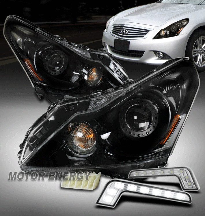 希少！G37ヘッドライト(右) For 10-13 G37 Sedan 4Dr HID/Xenon Projector Black Headlight Lamp +