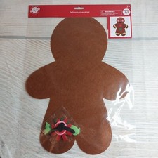 New Gingerbread Man 15" Christmas Felt Ornament Activity Craft Kit Kids Party