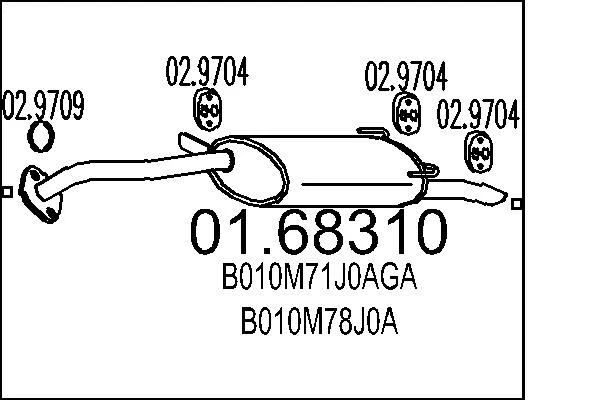 SILENCIEUX ARRIèRE NISSAN PRIMERA HATCHBACK 2.0 16V,2.0,PRIMERA 2.0 GT,2.0 16V - Photo 2/2