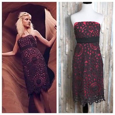 anthropologie strapless dress