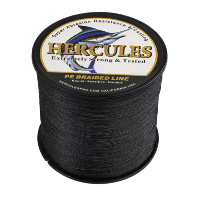 100M 300M 500M 1000M 4 & 8 Strands Black PE Fishing Line Geflochtene Angelschnur
