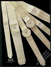 1989 Piaget diamond gold 6 watch color photo vintage print ad