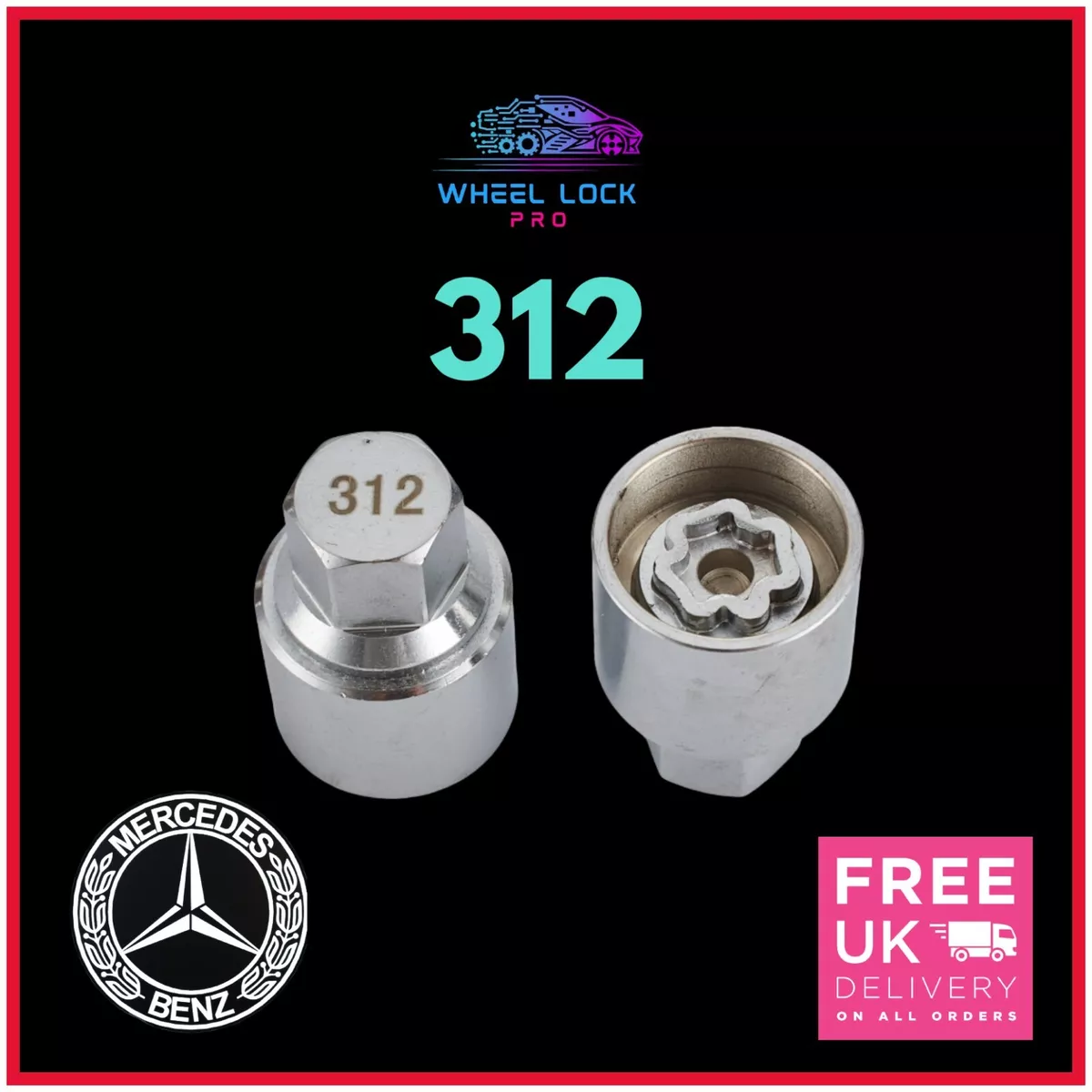 Mercedes Benz Locking Wheel Nut Key Number 312 UK Seller