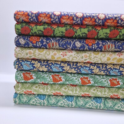 William Morris Stoff Baumwolle botanisch viktorianisch Blumen Patchwork Handarbeit Quilten