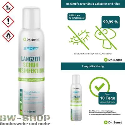 DR. SENST LANGZEIT SCHUH DESINFEKTION SPRAY 100ml ANTI FUßPILZ BAKTERIEN VIREN