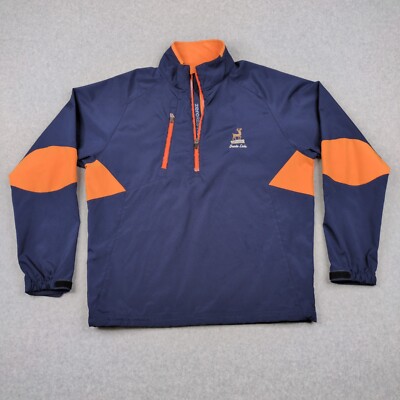 Zero Restriction Jacket Mens Medium Blue Tour Series Golf Windbreaker 1/4 Zip