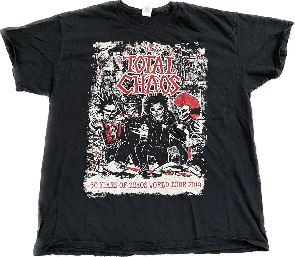 Total Chaos Punk 30 Years of Chaos 2019 World Tour XL Double Sided
