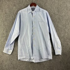 Forsyth of Canada Shirt Mens 15 Finest 2X2 All Cotton Blue Button Up Pocket