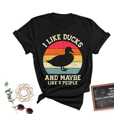 Funny I Like Ducks And Maybe Like 3 People Duck Farm Farmer Retro Unisex T-Shirt