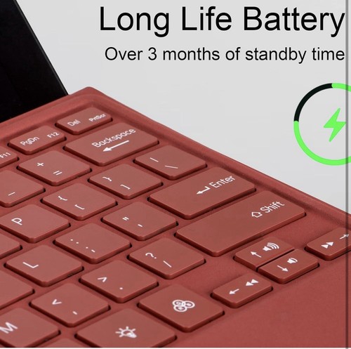 NEW Wireless Keyboard Red Backlit Cover Magnetic Microsoft Surface Pro 4/5/6/7 - Picture 9 of 12
