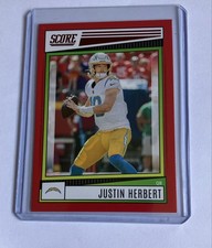 2022 Score - Justin Herbert #136 Red