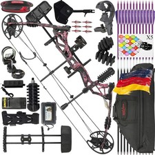 Bogenschießen Compoundbogen Carbonpfeile Set 30-70lbs Jagdbogen Jagd Schießen