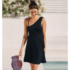 By Anthropologie Cutout Knit Dress Black XL