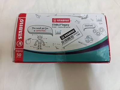 STABILO  1183 Legacy  White   Eraser  Office Students  Per Box  50 pcs