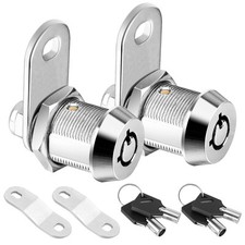 2 Pack Cabinet Lock with Keys, 5/8'' Heavy Duty Tubular Cam Lock for RV Compa...