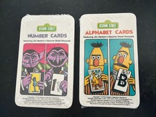 Vintage 1978 Sesame Street Alphabet  Number Cards   New Sealed   CTW Jim Henson