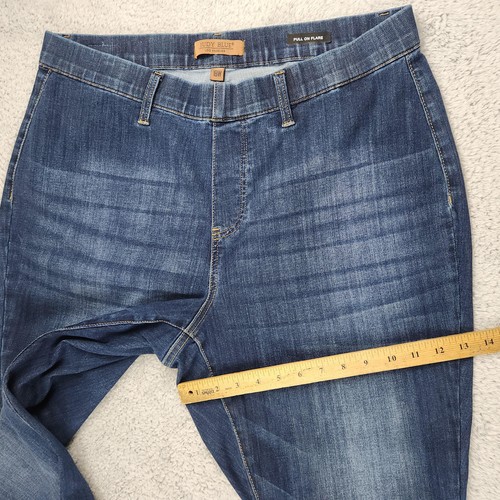 Judy Blue Jeans Damen 18W Blau Pull On Flare Raw Hem Stretch Denim Übergröße - Bild 7 von 16