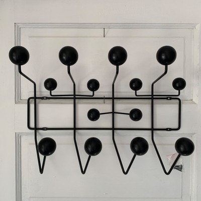 Eames Hang It All Hat Coat Rack Black Metal Frame Wood Ball MCM wall hook Sphere