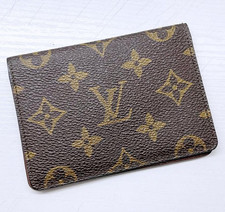 LOUIS VUITTON Monogram Porte 2 Cult Vertical Pass Holder Card Case Used