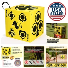 Portable 6-Sided Self-Healing Foam Archery Target - Ideal for Backyard Practice