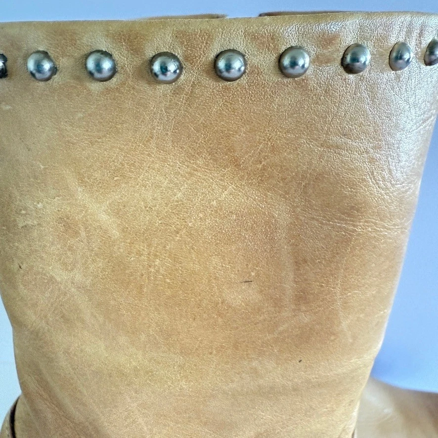 Botas de tacón con tachuelas de cuero tostado Durango para mujer 9,5 Western Chic Prairie de lujo Foto 3 de 4