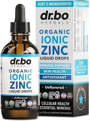 Zinc Supplements Liquid Drops Organic - Pure Organic Ionic Liquid Zinc Supplemen