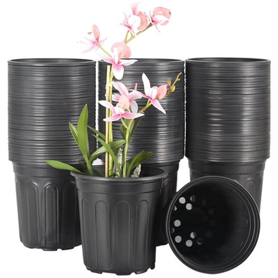 #ad 100 Pack 1 Gallon Flower Nursery Pots with Drainage Holes $49.59