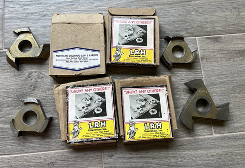 4 LRH Interior Cabinet Door Carbide Cutters Finger Pull & Sq Edge Detail