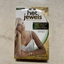 Metallic Temporary Tattoos Feather Design Hot Jewels Body Sheets Tattoo Feathers