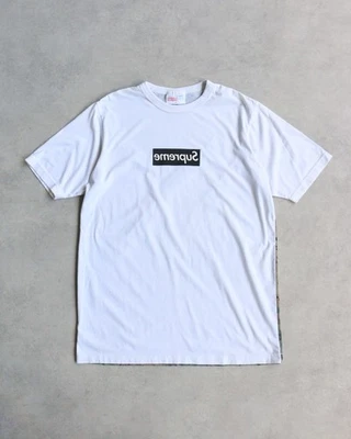 Supreme Comme Des Garcons Digi Camo Box Logo Tee White Size M - Photo 1/4