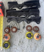 Kryptonics Skateboard Wheels 50 mm dia / 26 mm wide Full Set Rebuild With Bolts