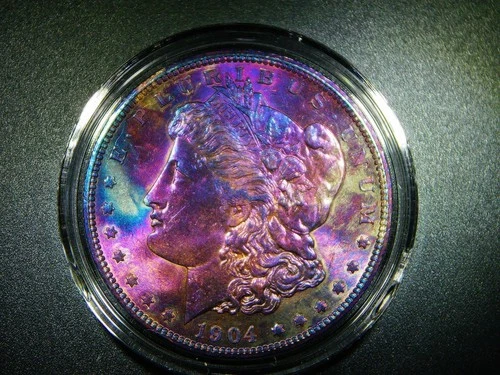 EF+/UNC. DETAIL 1904-O MORGAN DOLLAR BEAUTIFULLY TONED NICE COLLECTOR COIN-1437