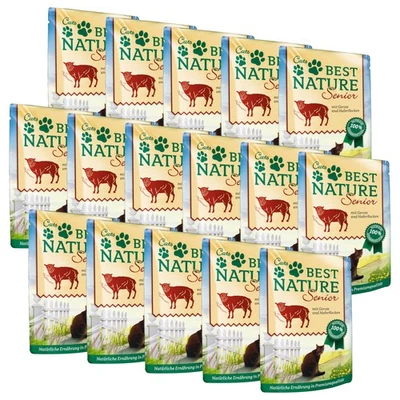 Best Nature Senior Lamm + Gerste, Nassfutter für ältere Katzen - 16x 85g Futter