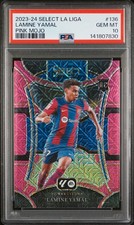 Lamine Yamal 2023-24 Panini Select La Liga Pink Mojo Prizm /115 Rookie RC PSA 10