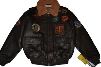 AUTHENTIC TOP GUN OFFICIAL SIGNATURE SERIES JACKET LEATHER BROWN