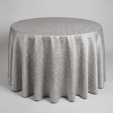 Grey Jacquard Wedding Tablecloth Chrisma Polyester Dining Cover