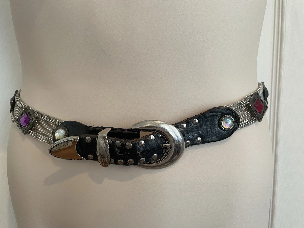 Vintage Sand Castle USA Mesh Studded Rhinestone Belt | eBay display picture 1