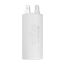 CBB60 Run Capacitor 8uF 450V AC Double Insert 69x32mm White for Pump Motor