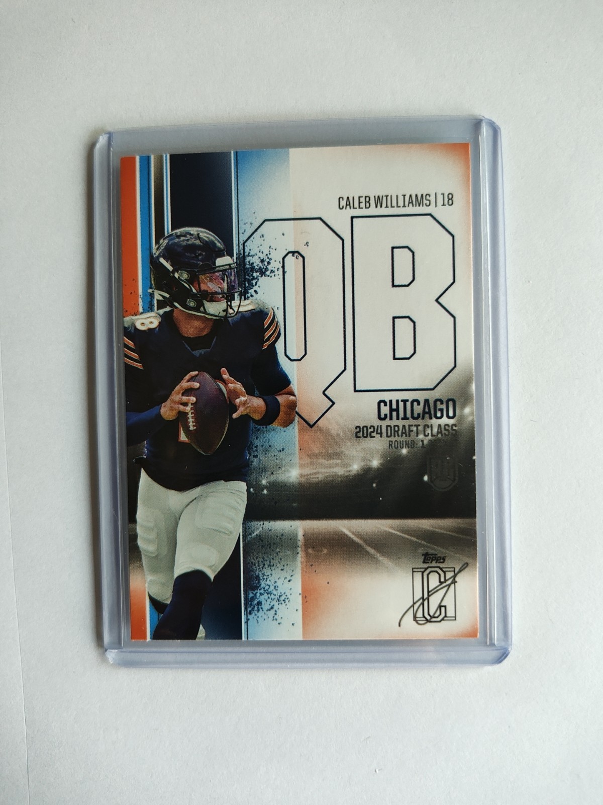 2024 TOPPS SIGNATURE CLASS CALEB WILLIAMS BLUE & ORANGE RC COLOR MATCH #84 BEARS