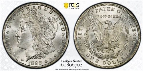 1898-O $1 PCGS MS66+ Morgan Silver Dollar 60896702