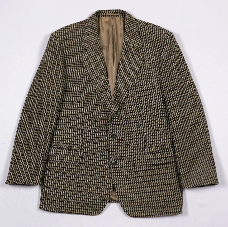 Abrigo deportivo para hombre Magee 44R Donegal tweed mancha pata de gallo ~ a medida en Reino Unido Foto 2 de 4