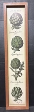 Artichoke Art Wood Hanging Wall Decor 28.2” x 6.2” New