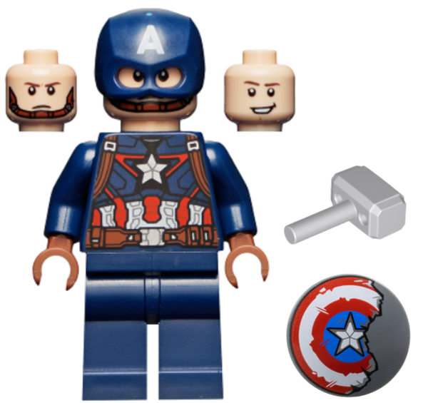 Lego Super Heroes Minifigur - Sh736 Sh0736 - Captain America - Aus 76323-image