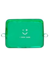 Makeup Bag - Green Pouch  Cosmetic Standing PVC Clear Case, Water-resistant,