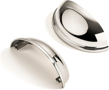 10 Pack 2-1/2" Drawer Pulls Polished Nickel Cabinet Cup Pulls Kitchen Hardware C