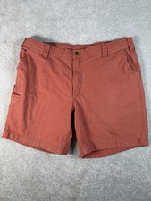 Carhartt Mens 40 Rugged Flex 8" Canvas Work Shorts Relaxed Fit Rust Red