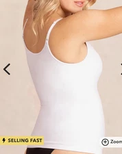 Empetua By Shapermint Scoop Neck Cami Small White Shapewear