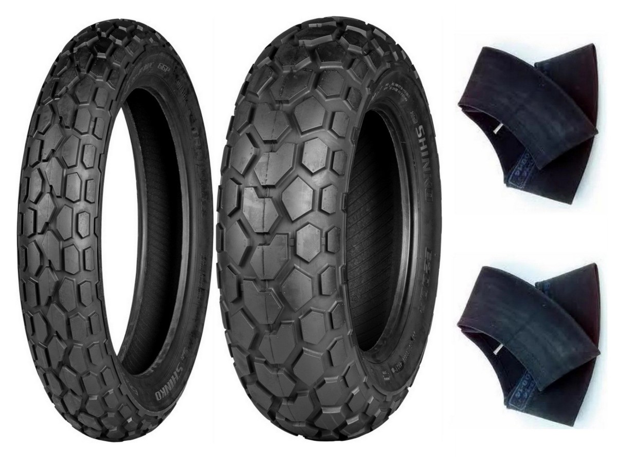 【TW200】DURO 26×8R14、シンコー 140/80-18前後タイヤ Shinko 130/80-18 & 180/80-14 E200 Tire & Tube Set 87-25 Yamaha