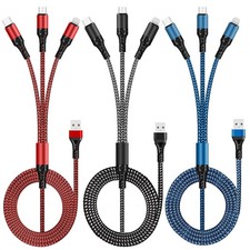 3 in 1 Fast USB Charging Cable Universal Multi Function Cell Phone Charger Cord